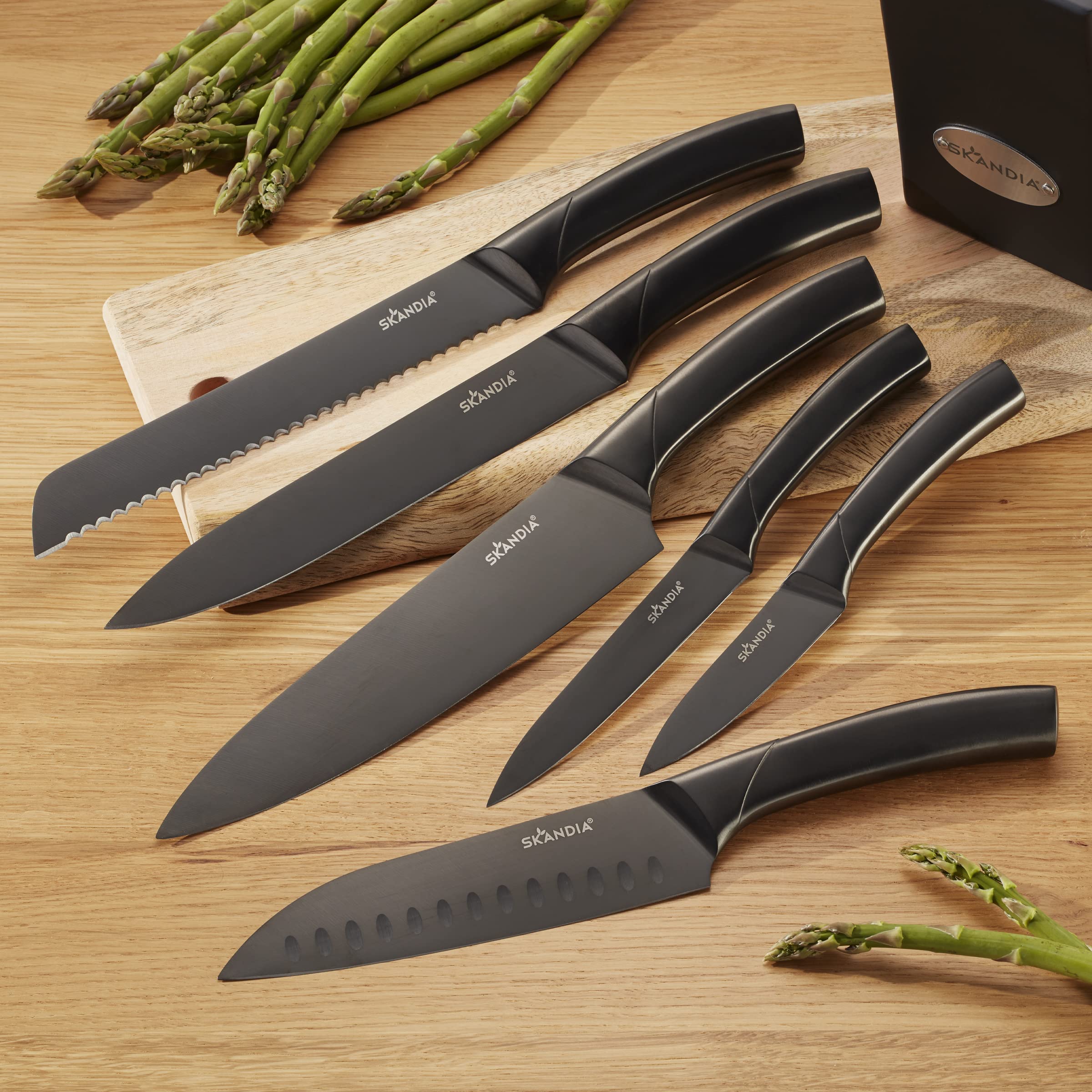 Hampton Forge 894873 Skandia Beck 7-Piece Knife Block Set : Amazon